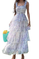 Elegant Floral Beach Dress for Vacations