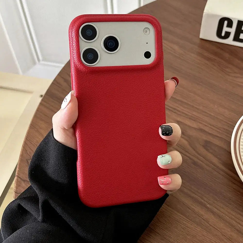 Luxury Leather Texture Phone Case For iPhone 18 17 Pro Max 17 Air 16 Plus 15 14 13 12 11 Pro Max Shockproof Soft TPU Cover Shell