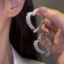 Zircon Leaf Earrings for Women Sparkle