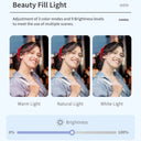 Gimbal Stabilizer Selfie Stick With Tripod Led Light Lamp