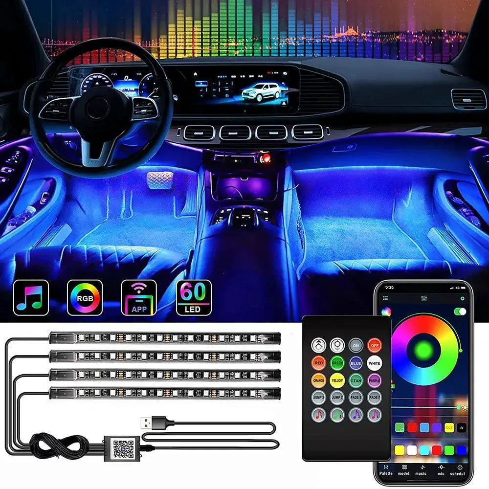 Car Interior LED Music Sync Ambient Lighting Kit Elevate