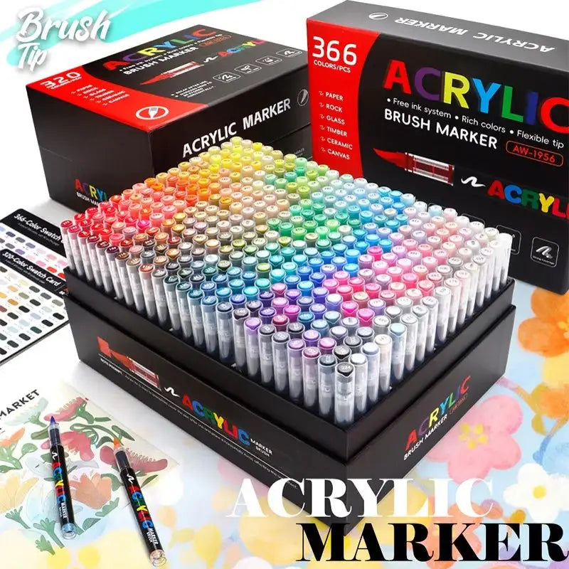 Vibrant Acrylic Brush Markers Kit — product view 5
