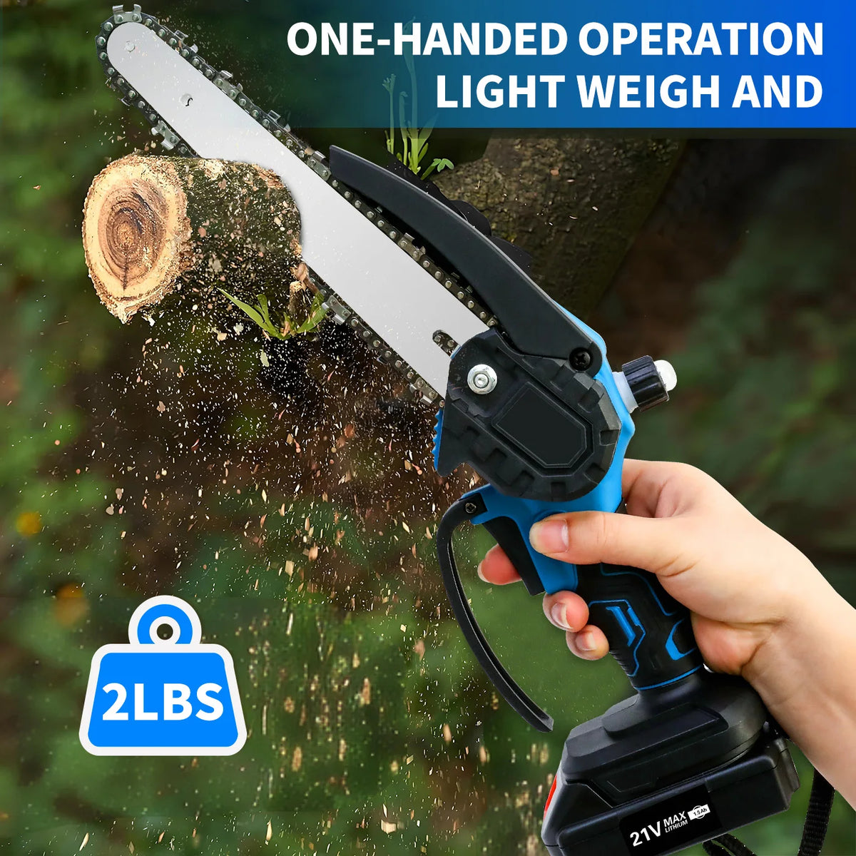 Cordless Handheld Chainsaw Electric with Batteries Chains — product view 6