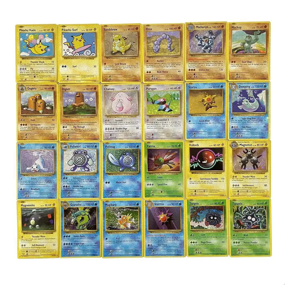 Pokemon Shining Charizard Pikachu Mewtwo Trading Card Set