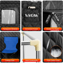 Portable Steam Sauna: Sauna Box Tent 2.6L 9 Levels 2.6' x 5.9'