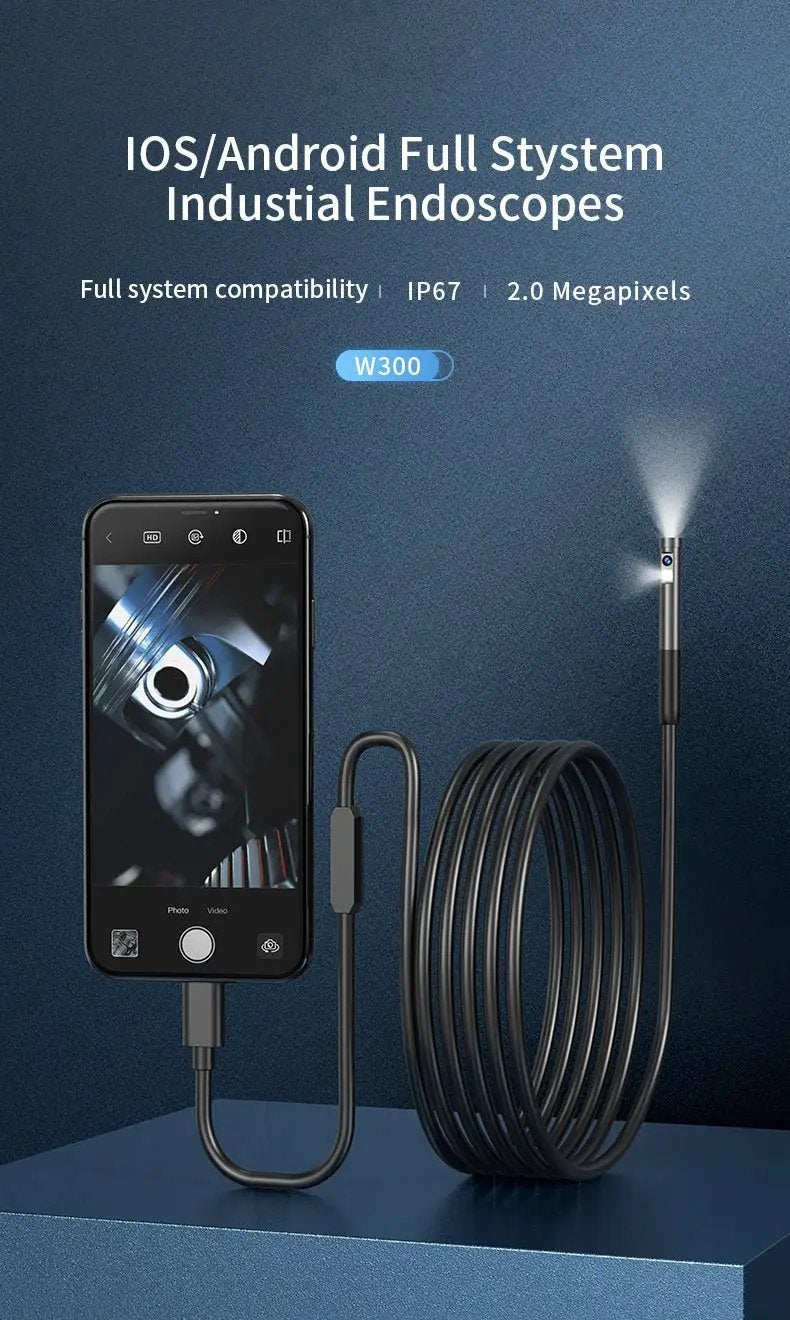 INSKAM WiFi Endoscope Camera Dual Lens Borescope Waterproof For Car Plumbing - stepyours.com