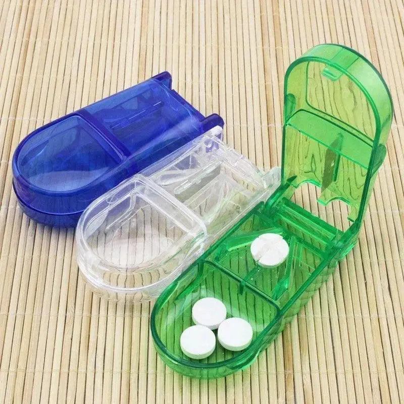 Compact Portable Pill Splitter With Storage For Travel