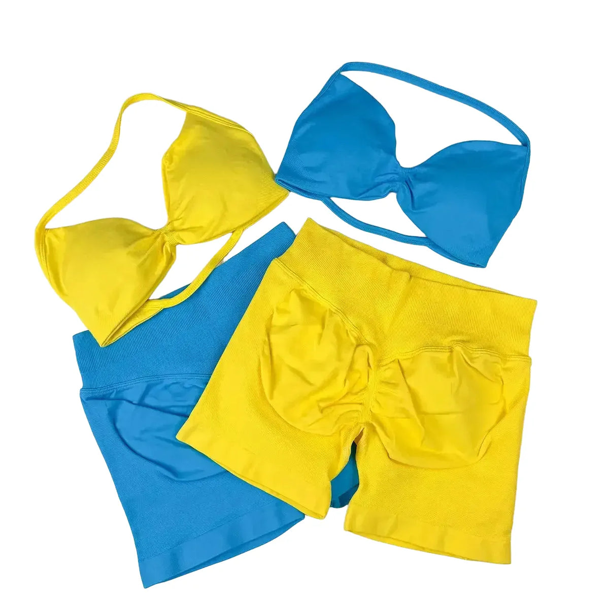 Seamless Yoga Set Women Quick Dry Push Up With Pad — product view 1
