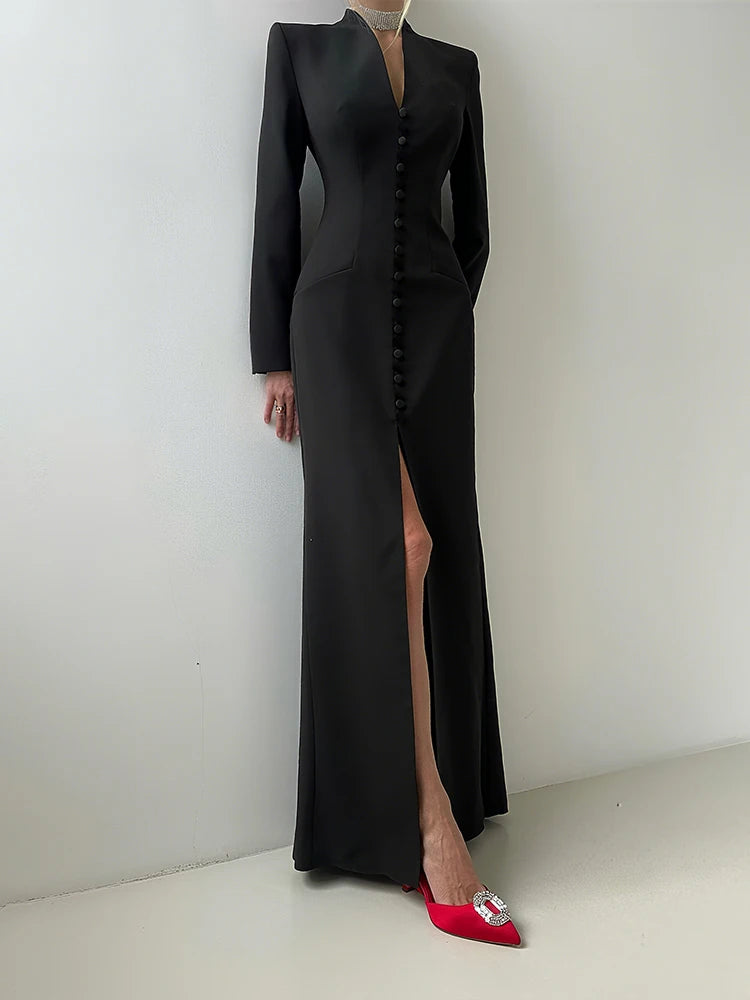NIBBER Zipper Evening Dress