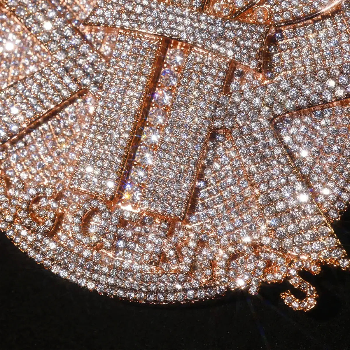 Gold Rose Gold Paved Hip Hop Pendant — product image 1