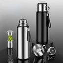 Stainless Steel Smart Vacuum Cup Tea Water Separation Bottle Temperature Display