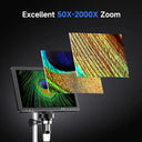 RIEVBCAU 10.1'' HDMI Digital Microscope 2000X Coin Microscope with 10 LEDs 20MP Soldering Microscope for Electronics,PCB, Repair