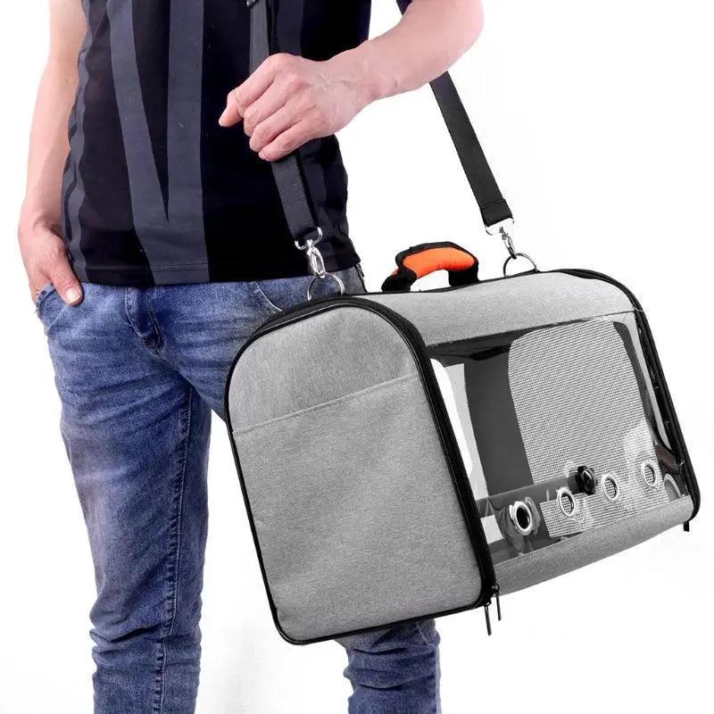 Parrot Travel Carrier Bag Lightweight Mesh Ventilated Cage