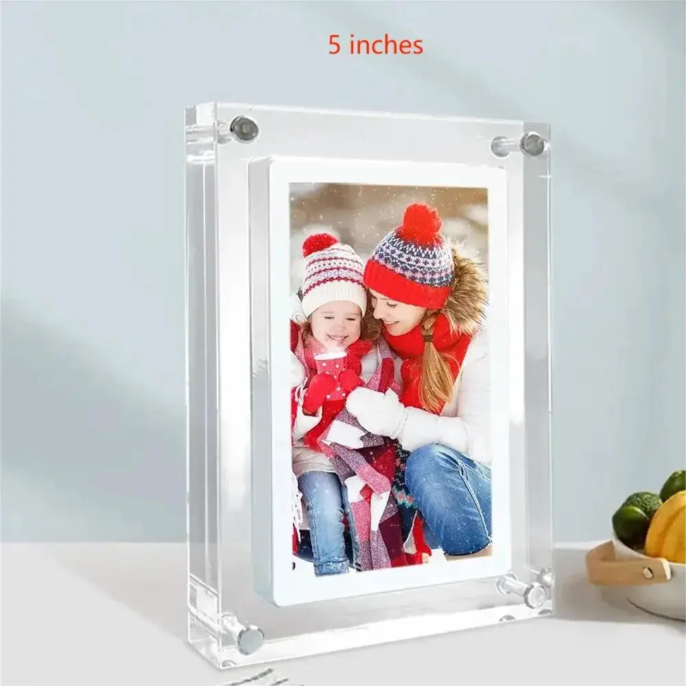 Acrylic Digital Photo Frame 5 To 7 Inch IPS Screen 1000mAh