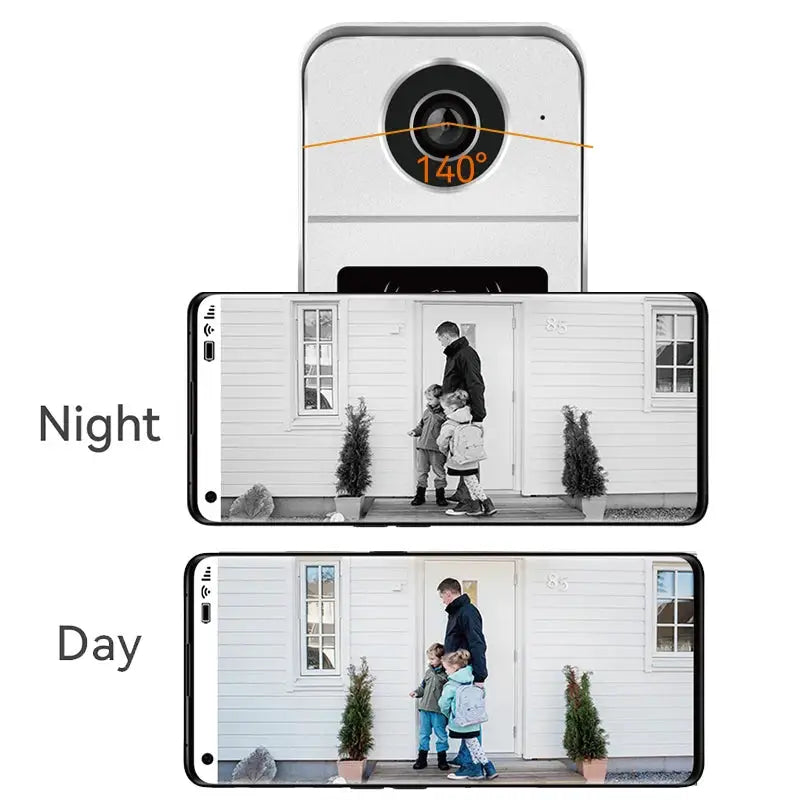 Support Tuya App 4 Wire Digital Video Intercom System 7 / 10.1 Inch Wireless WIFI Monitor 1080P Doorphone Camera Video Doorbell