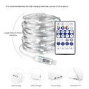 Smart RGBIC LED Strip Lights Bluetooth USB 20m Waterproof Colorful Scenes
