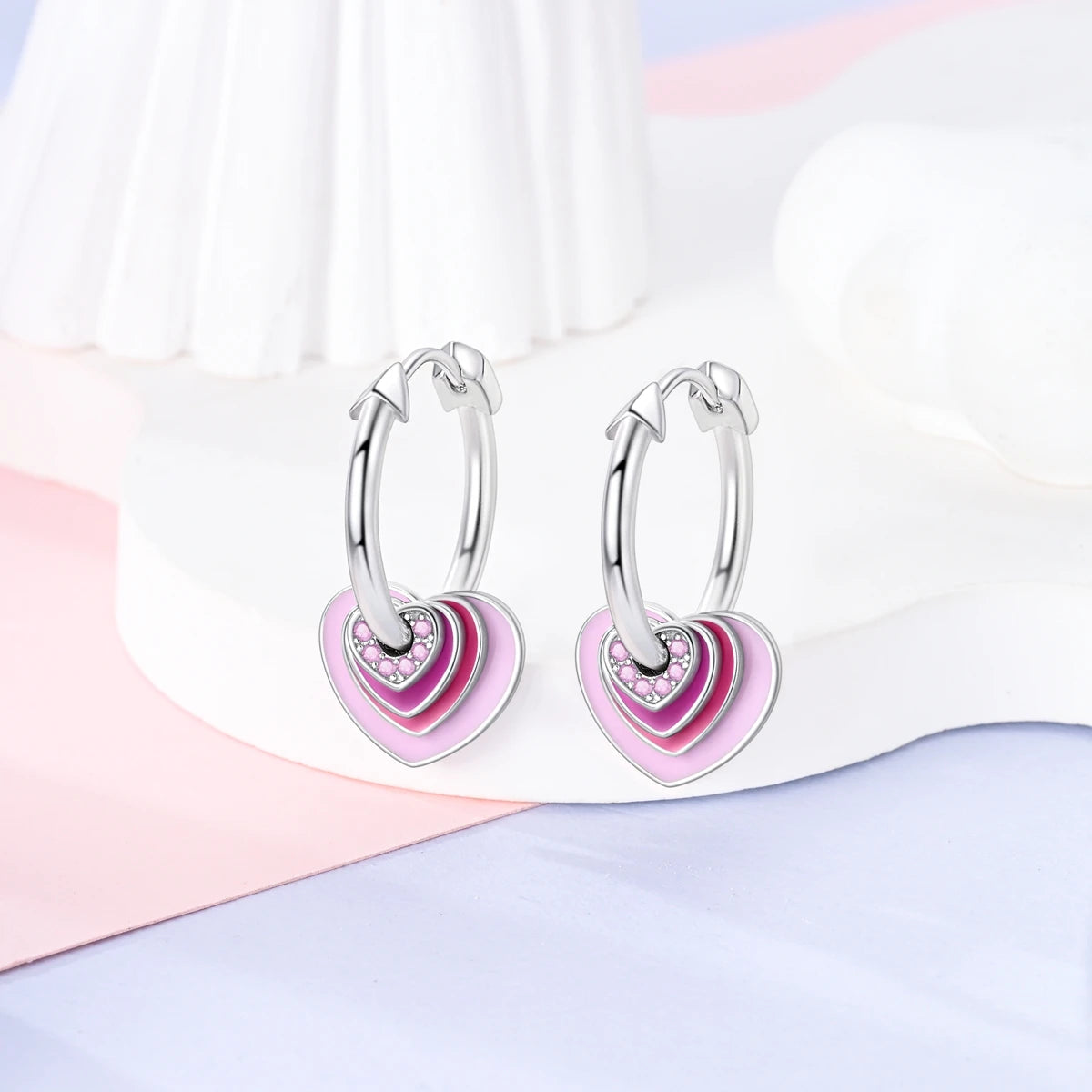 Silver Plated Hoop Earring Pendientes