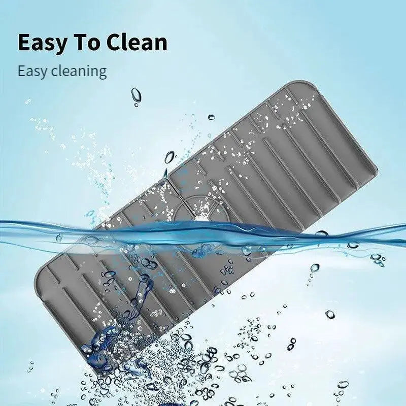 Silicone Kitchen Faucet Mat And Sponge Holder Wall Mounted