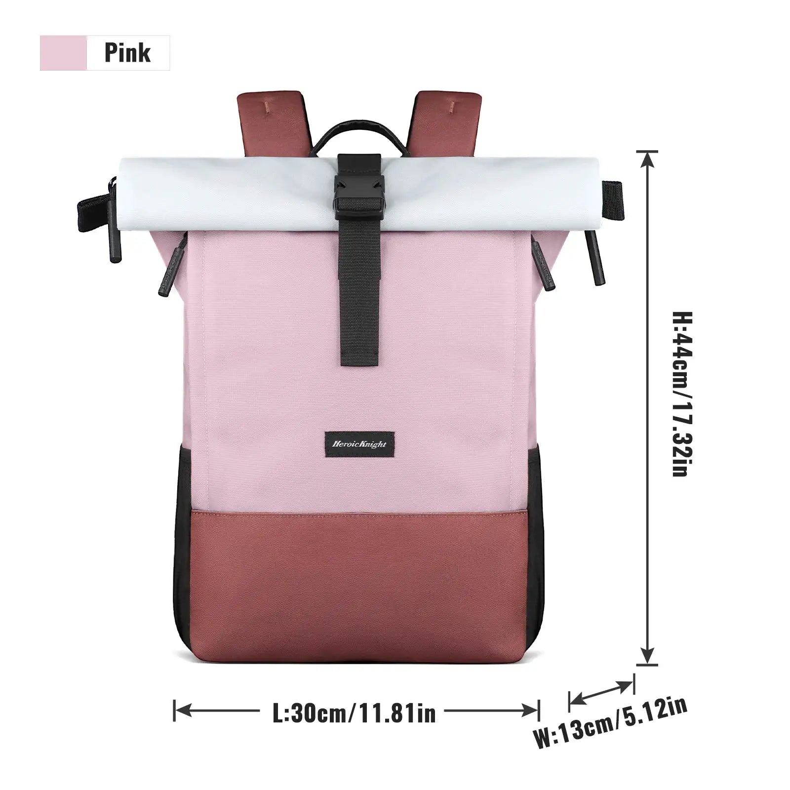 Heroic Knight Rolltop Stylish Laptop Backpack For 15.6 Inch Waterproof Large Travel Backpack Leisure Women University Rucksack