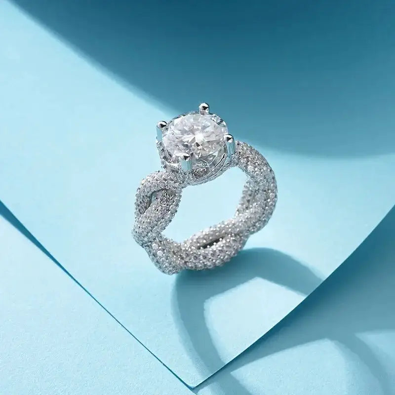 Carat Moissanite Silver Ring — product image 5