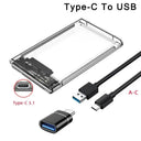 Usb 3.0 Type C Enclosure - Clear Sata Case