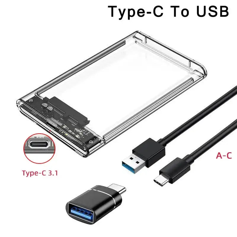 Usb Type C Enclosure - Clear Sata Case — product view 9