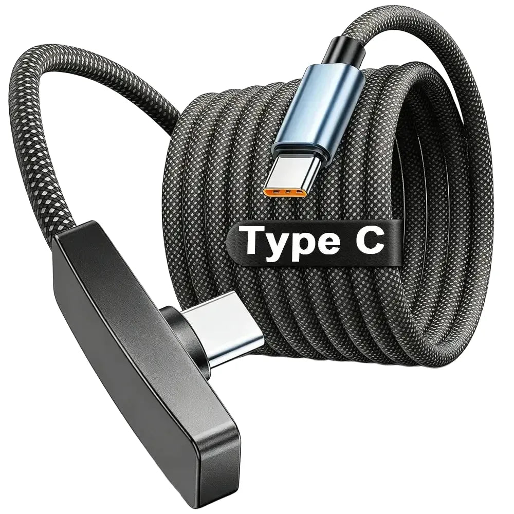 Right Angle USB C Cable - Durable Braided Design — product view 1