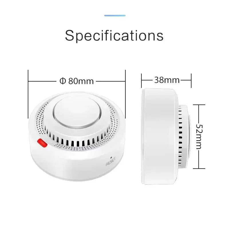 Tuya Smart WiFi Smoke Sensor Alarm 85dB Fire Protection - OurLum.com