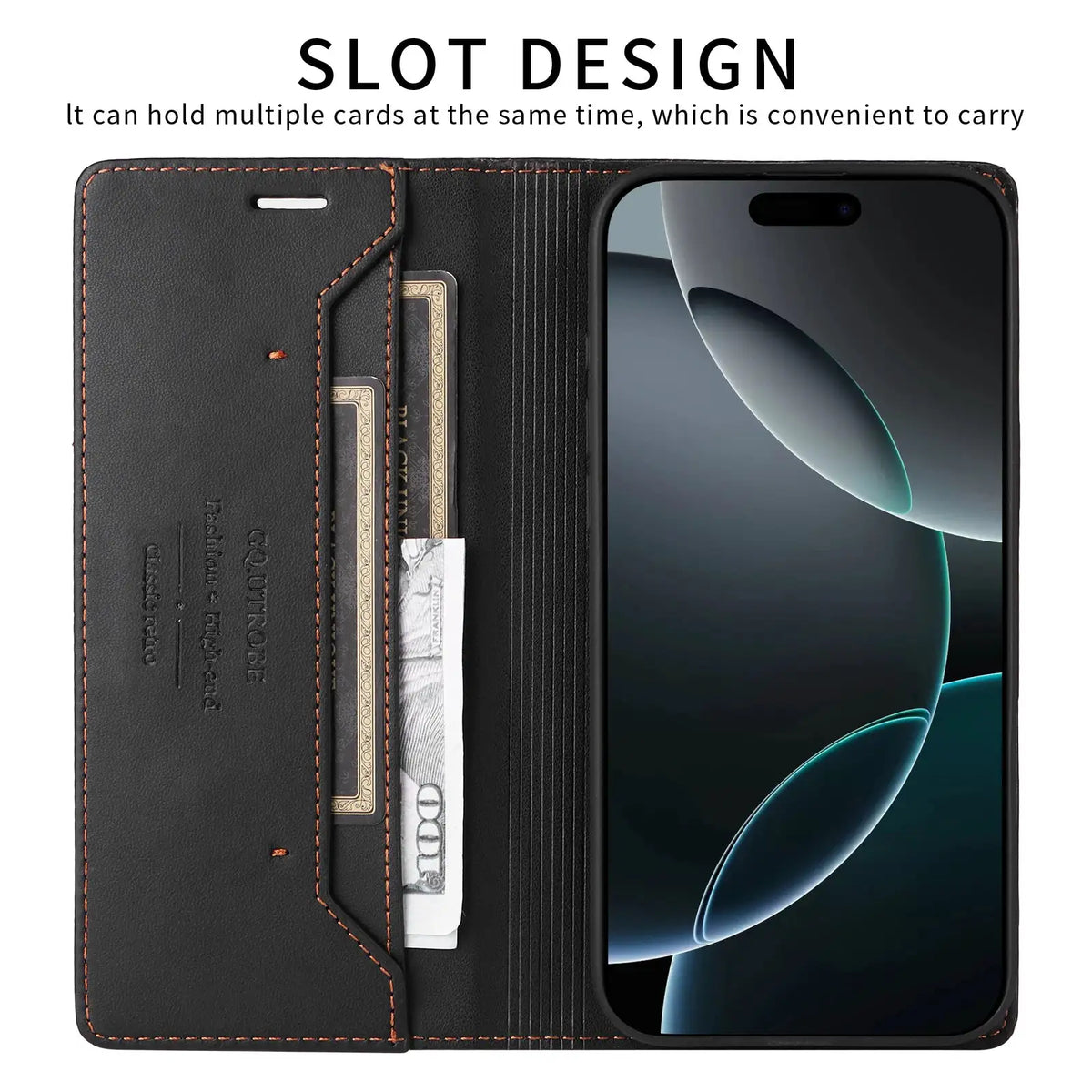Magnetic Leather Case For iPhone 16 15 14 13 12 11 17 18 Pro Max 18Pro 15 Plus 17e 16e SE3 Business Flip Wallet Card Slot Cover
