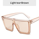 Unisex Vintage Flat Top Sunglasses with UV400 Protection