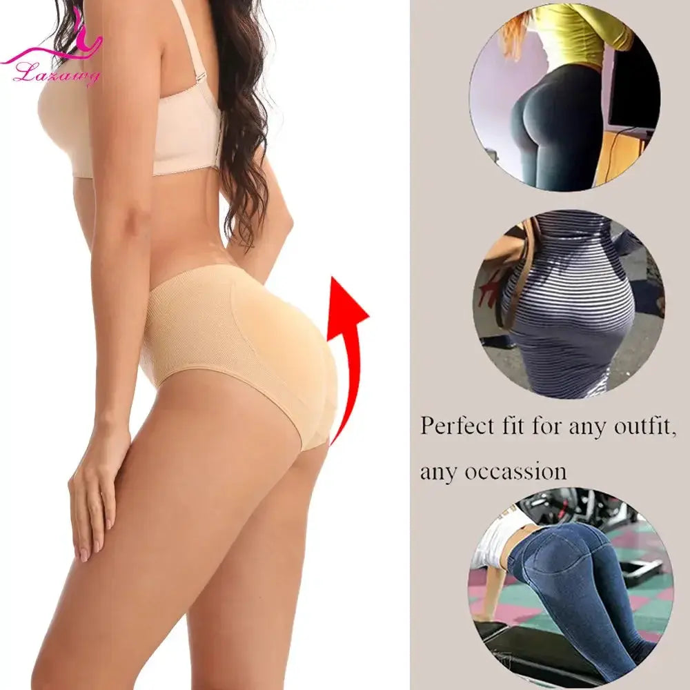 Seamless Butt Lifter Panty Tummy Control Removable Pads