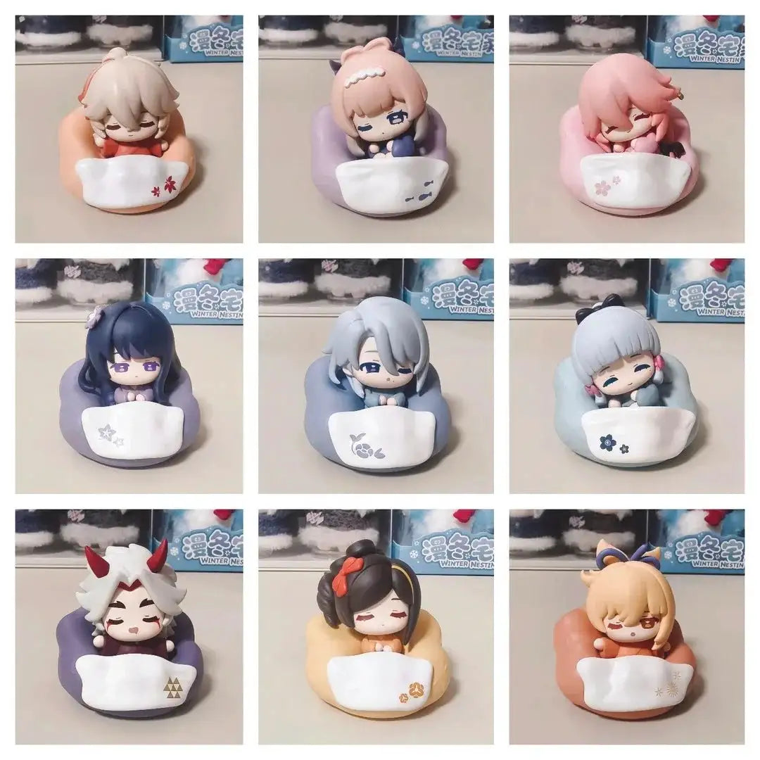 Genshin Impact Chibi Fridge Magnet Blind Box Cute Anime Character Refrigerator Magnet Collectible Home Decor Gift For Game Fans