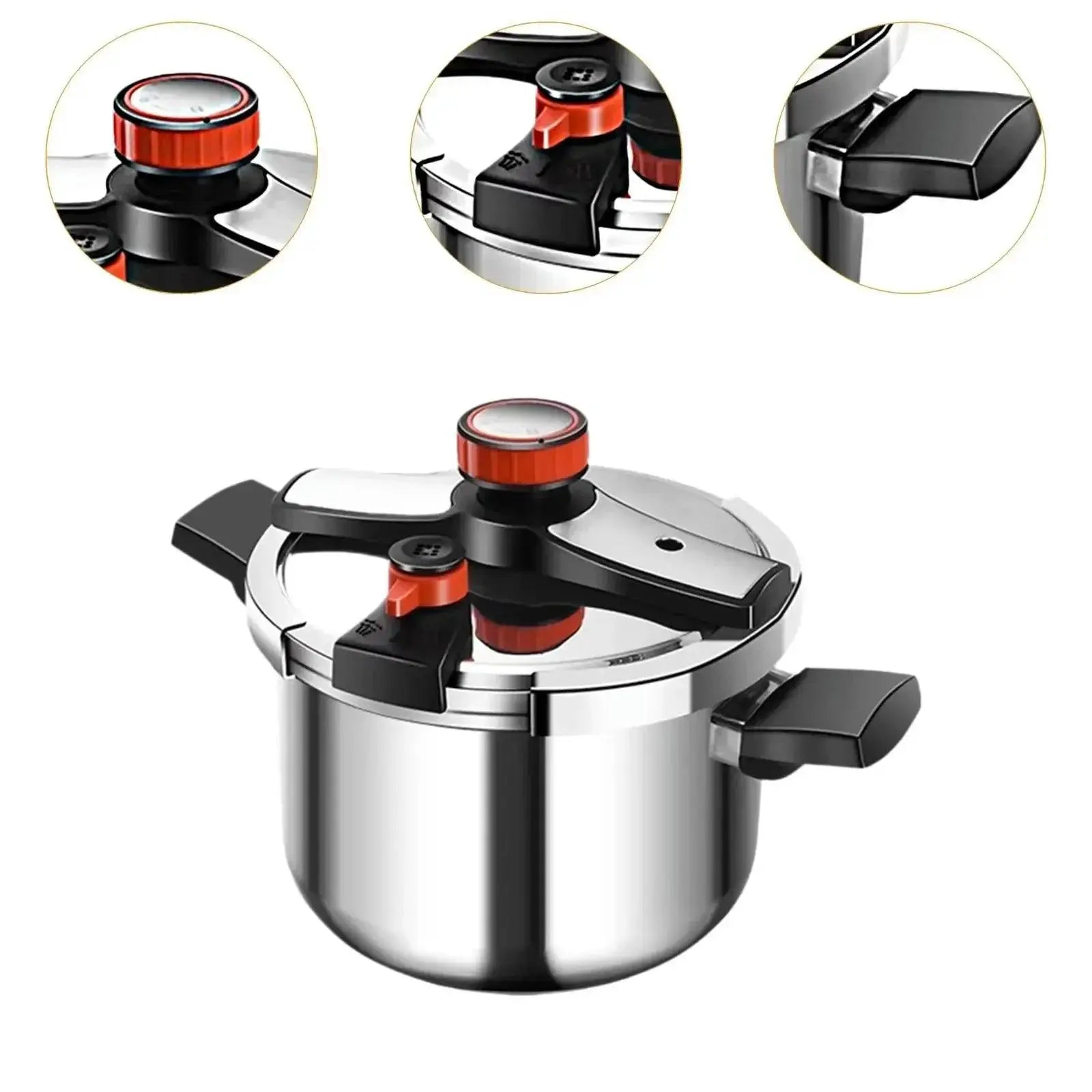 Pressure Cooker With Secure Lock Fast Heating For Meals