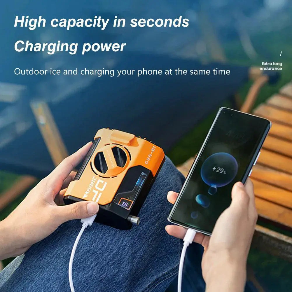 10000mAh Hanging Neck/Waist Fan USB Rechargeable Mini Fan - OurLum.com