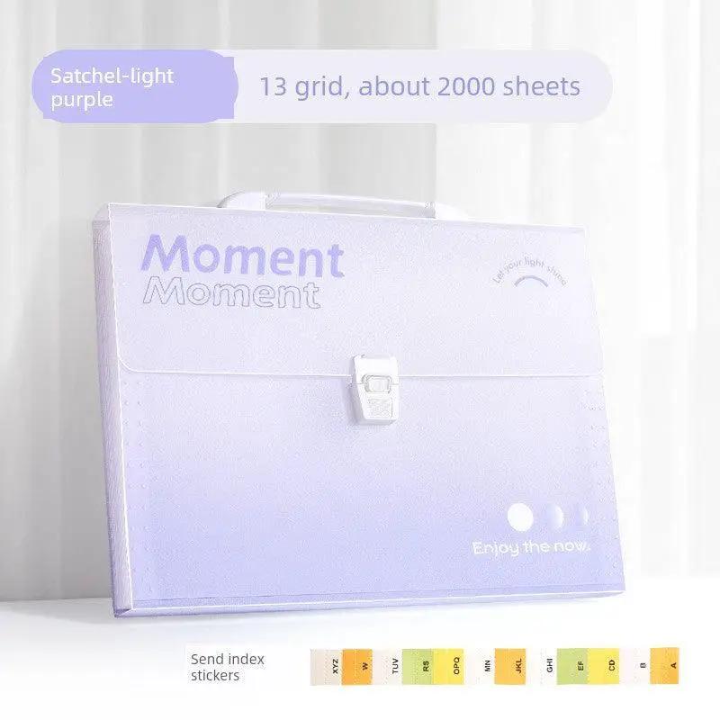 Gradient Folder Keeps Student Papers — 2 Pack/13 [light purple + Light Powder] to Send Index Paste
