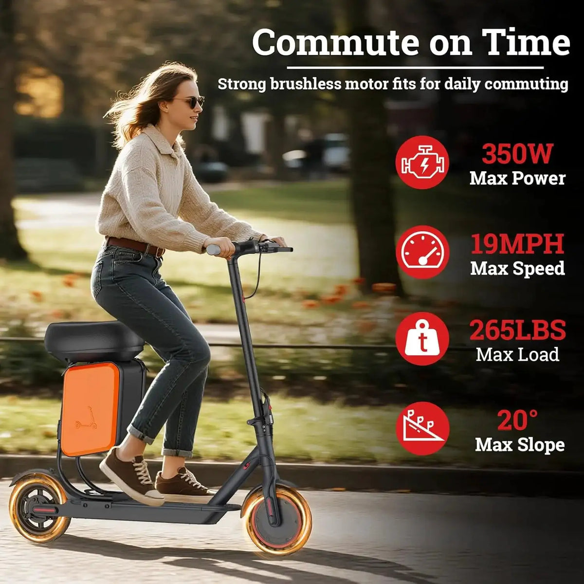 Ladped Electric Scooter With Seat — product view 2