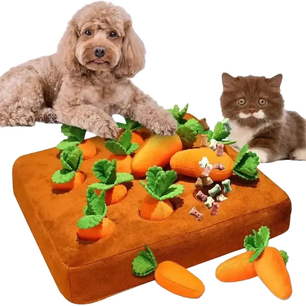 Carrot Snuffle Mat For Dogs Cats Puzzle Toy With 12 Carrots