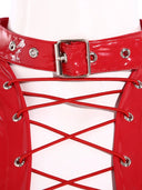 Bold Gothic Steampunk Crop Top Clubwear