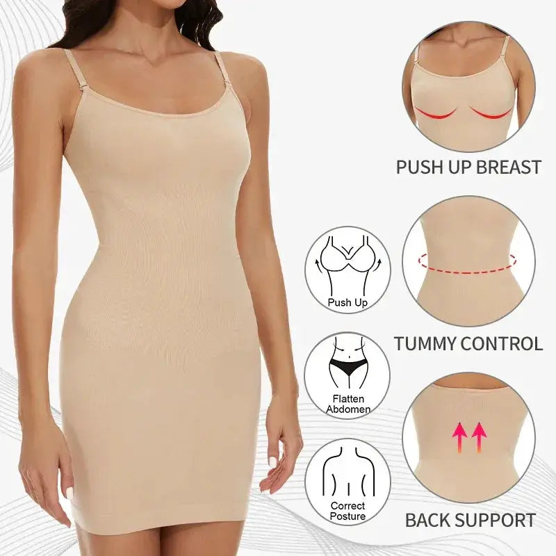 Seamless Tummy Control Shapewear Slip For Women Essential