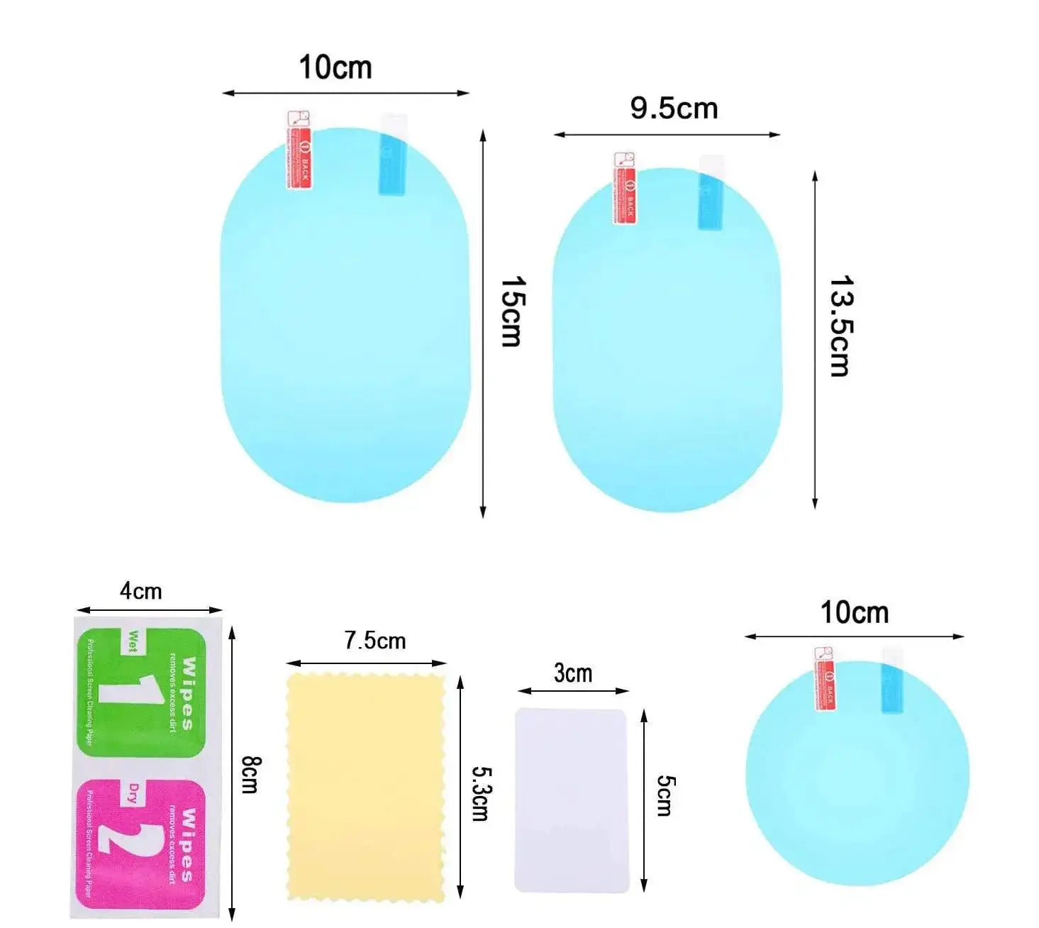 Car Rearview Mirror Rainproof Film for Clear Visibility