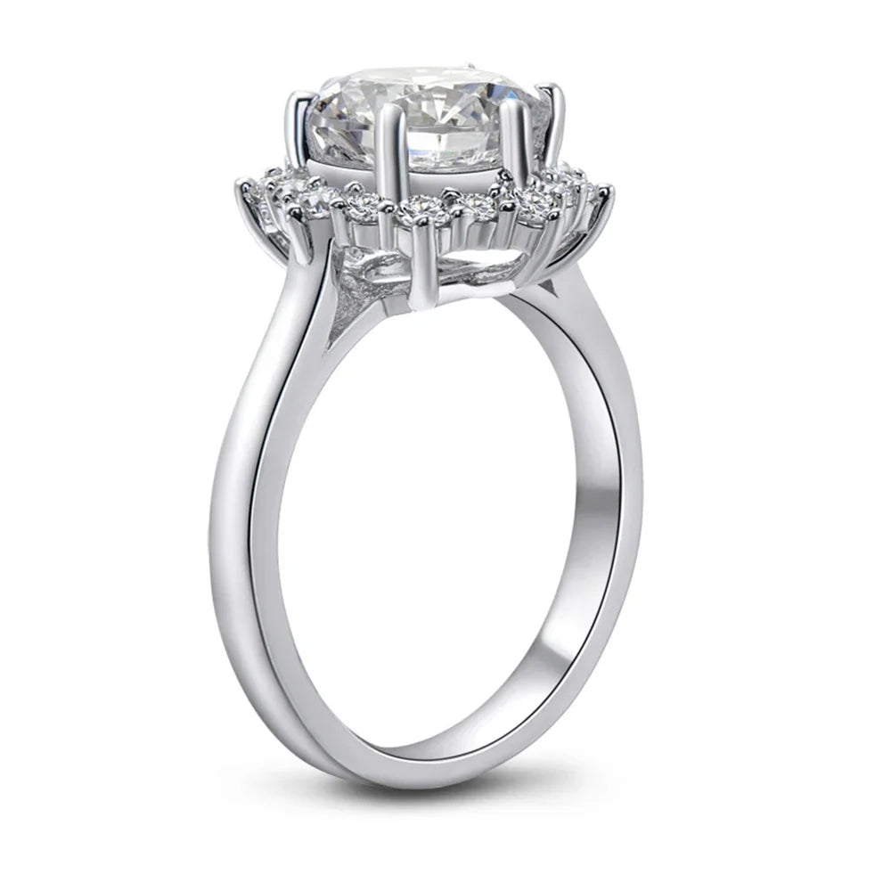 Moissanite Ring in Sterling Silver Certified — product view 5