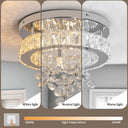 Crystal Chandelier Chrome Ceiling Lamps Led Flush Mount Light