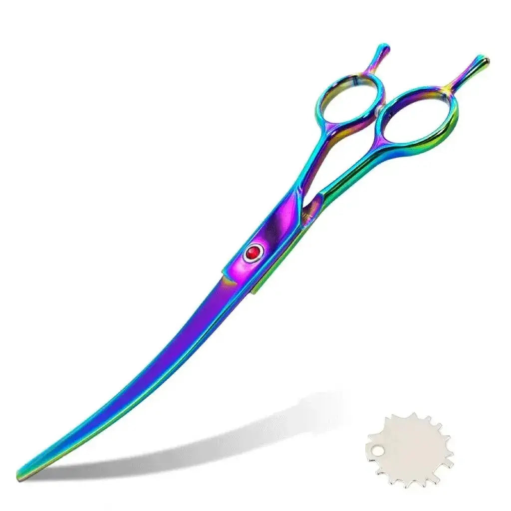 Curved Dog Grooming Scissors 7 Inch Japan 440C Professional