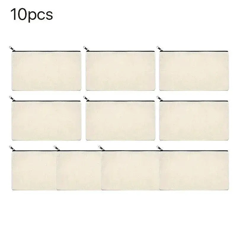Canvas Zipper Bags Multipurpose DIY Craft Pouches For Home