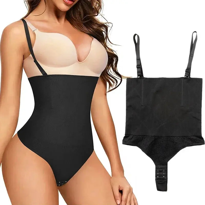 High Waist Thong Bodysuit Shapewear for Tummy Control
