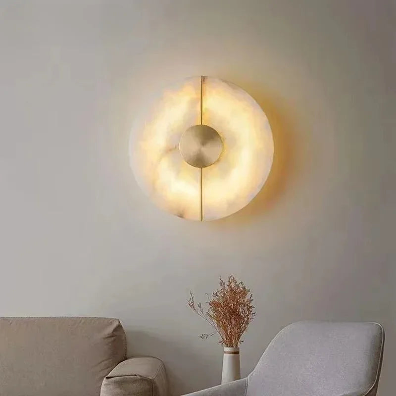 Luxe Alabaster Marble Wall Sconce — product view 3
