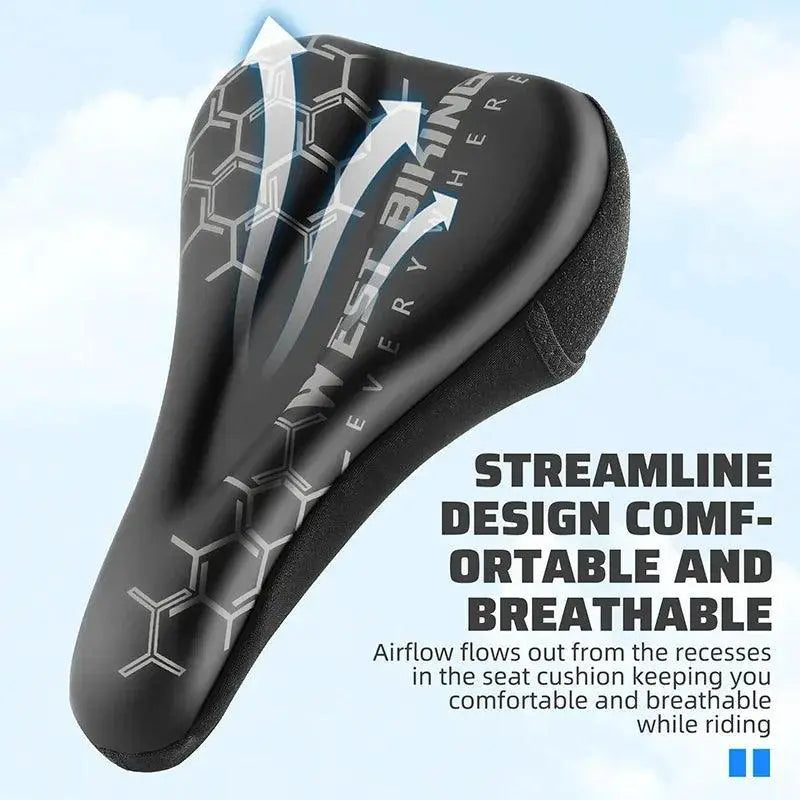 Gel Memory Foam Bike Seat Cover For Comfort And Waterproof