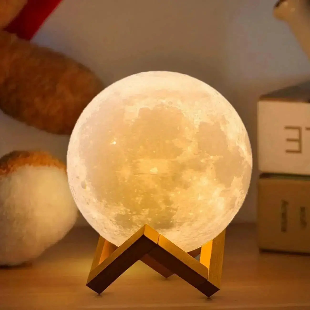 Rechargeable LED 3D Moon Lamp Touch Control Night Light