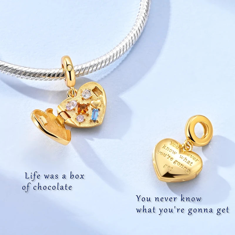 Golden Charm Bead Sterling Silver