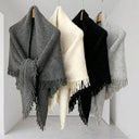 Tassel Knit Winter Scarf